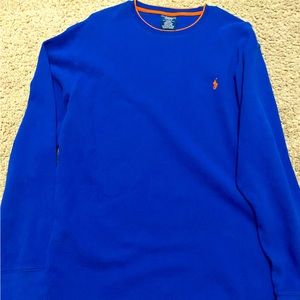 Ralph Lauren POLO XL thermal blue w/ orange horseman